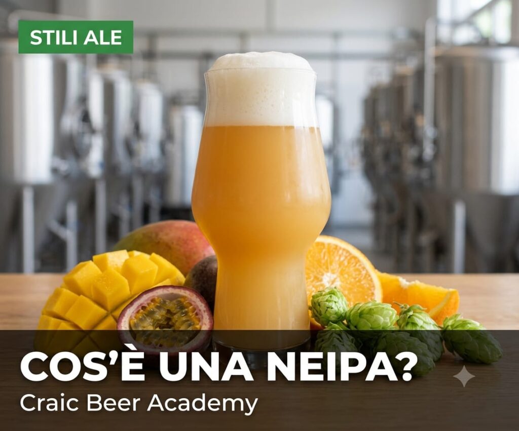 Birra New England IPA torbida con schiuma cremosa e frutta tropicale cos'è una neipa